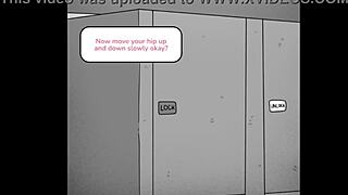 Milf teaches shy boy sex in public bathroom 😏