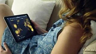 sybil a slowly undresses and touches herself in a private moment.