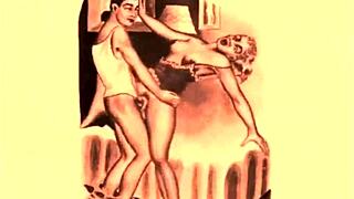 i’m so into these vintage erotic illustrations, pure retro vibes