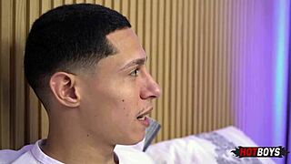 this young stud with a monster cock bangs his course buddy hard.