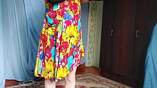 CrossdresserKitty's big ass riding as femboy shemale in intense cowgirl action.