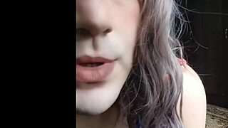 CrossdresserKitty's big ass riding as femboy shemale in intense cowgirl action.