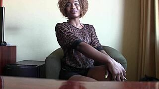 Real African Cutie Faces Tough Casting with Massive Cock Challenge