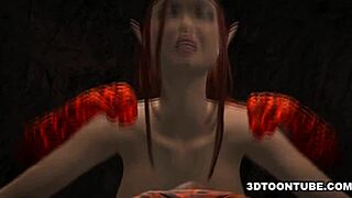 3d Babe Taking Pair Of Reptiles Into All Holes In Group