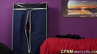 i give a clothed amateur blonde babe a facial handjob in high definition cfnm