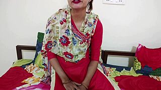 Stepmom Roleplay in Hindi Turns Into Forbidden Tit Play