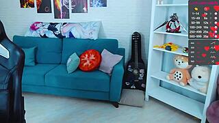 Stormtrooper Cosplay Whore Fingers Herself On Webcam!