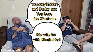 Cuckold Wife Blindfolded With Husband's Friend