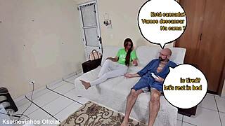 Cuckold Wife Blindfolded With Husband's Friend