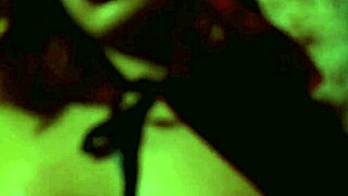 Sexy devil intensely drips hot wax on her big clit and nipples