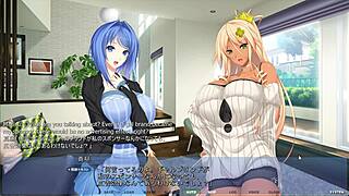 In Akumeru Family Yunagi Route Part 4, Detailed Massage And Feeling Up Stepsis's Big Tits In Front Of Mirror