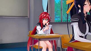 Ever seen Koneko and Xenovia in lesbian action? Check HS DxD NTR Madness 2!