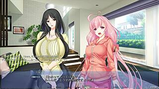 In Akumeru Family Yunagi Route Part 4, Detailed Massage And Feeling Up Stepsis's Big Tits In Front Of Mirror