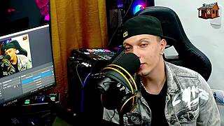 the brunette says, lick my pussy on the podcast table