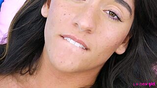 stunning brunette model shows her amazing body in interview