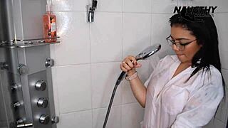 i ask lover to record me masturbaing in shower
