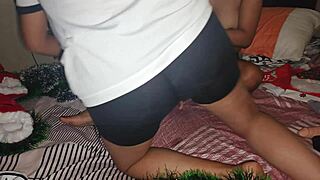 Lesbians pleasuring each other for Christmas delight