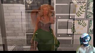 Grandma's house, teaching katy to fuck hard with monster cock in cosplay