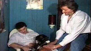 French slut in sex shop orgy anal 😈