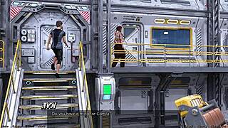 Stranded in Space 18 - Flirting with Half-Robot Girl's Big Tits