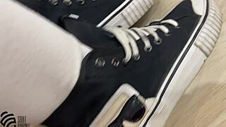 Footfetish Obsession In Sneakers And Socks