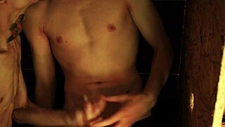 This twink's blowjob adventure at the glory hole is wild