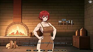 Femdom Tomboy Dominates with Titjob in Hot Kitchen Hentai