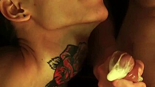 This twink's blowjob adventure at the glory hole is wild