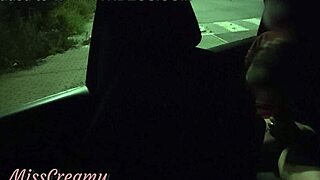 FRENCH WIFE FUCKS VOYEUR IN PUBLIC PARKING