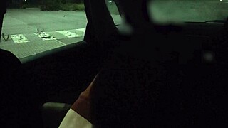 FRENCH WIFE FUCKS VOYEUR IN PUBLIC PARKING