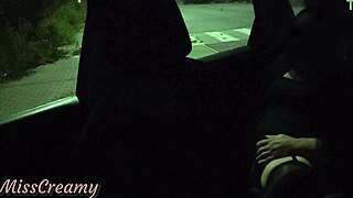FRENCH WIFE FUCKS VOYEUR IN PUBLIC PARKING