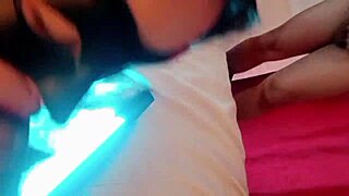 My Latina stepmother gives a show with big tits and ass.