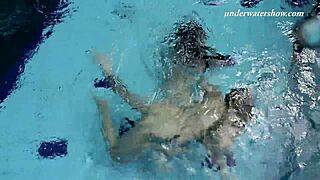 Iva Brizgina And Paulinka Hot Softcore Lesbians In The Pool