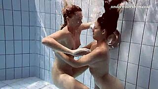 Iva Brizgina And Paulinka Hot Softcore Lesbians In The Pool