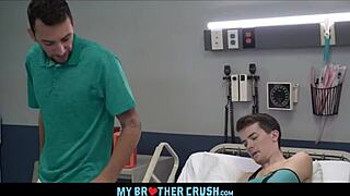 Twink Alex Meyer Has Anal Sex With Stud Brian Adams On Hospital Bed.