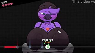 Cartoon banging with big-breasted characters in wild game action