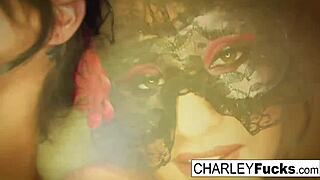 Charley chase wears sexy lingerie and stockings