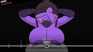 Cartoon banging with big-breasted characters in wild game action