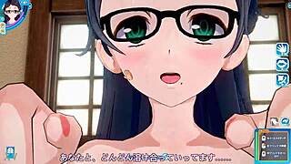 Koikatsu Sunshine: Plain Girl With Glasses Rides Face-To-Face In Hentai