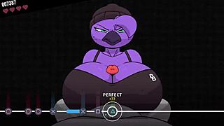 Cartoon banging with big-breasted characters in wild game action