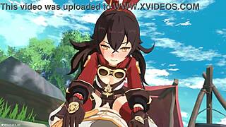 Hey Aether, ready to outride me in this Genshin Impact animation?