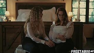 A story unfolds with lesbian couple Lena Paul in a steamy interracial roleplay.