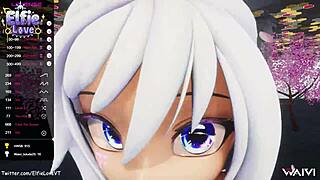 Pov Blowjob from Hentai Vtuber Elfie Love in 3D Vrchat Mmd
