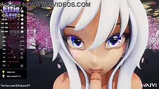 Pov Blowjob from Hentai Vtuber Elfie Love in 3D Vrchat Mmd