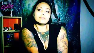 Oiled Latina Boldly Undresses In Lingerie Striptease