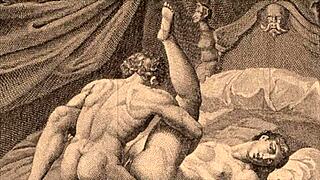 Vintage Erotic Illustration Showcasing Classic Sensual Art