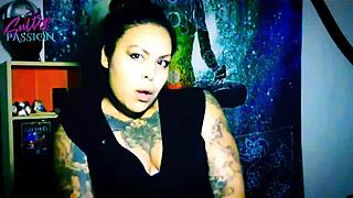 Oiled Latina Boldly Undresses In Lingerie Striptease