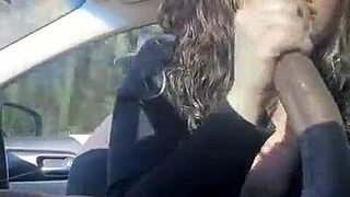 Italian beast snatches soul with interracial blowjob in car