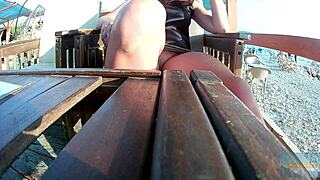 i get such a rush flashing without panties in public, heart racing every second. the thrill of being caught outdoors drives me wild.