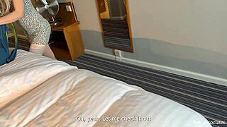 My Hot Milf Stepmom Caught Me Spying in Shower at Shared Hotel Room. I Couldn't Resist!